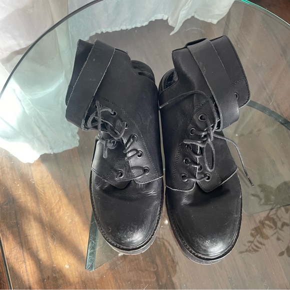 Cut out TBA  Leather boots sz 8 Black - Picture 3 of 7